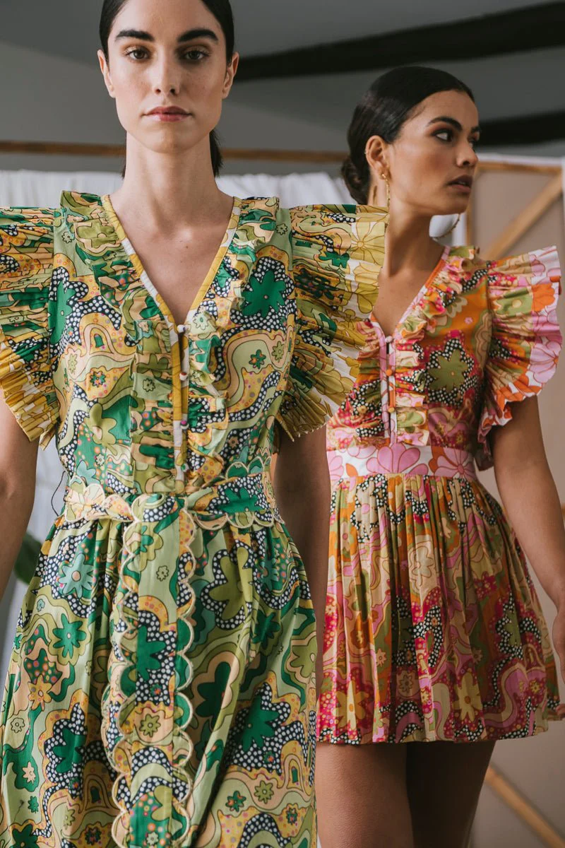 Sun Flower Dress green - Image 2